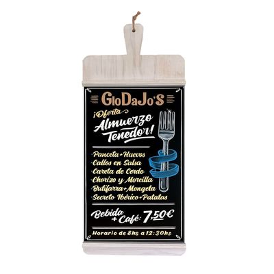 Pizarra Deco para colgar 90x40 cm Madera Natural