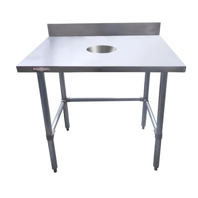 Mesón Mural Acero Inoxidable 90x60 Cm Con desconche