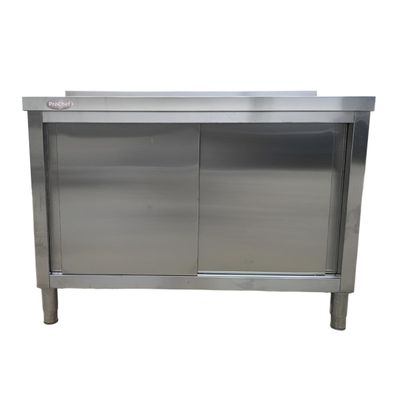 Mesón mural cerrado acero inoxidable 120x60 cm