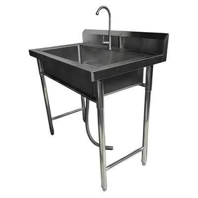 Imagen 2 del producto Lavafondos Acero Inoxidable 100x60x90 cm. Con Grifería