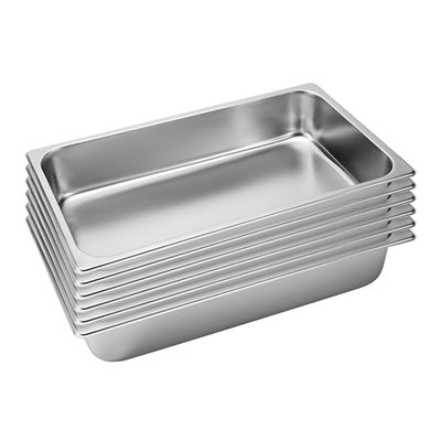 Pack 6 Depósitos Gastro GN 1/1 x 100 mm Acero Inox