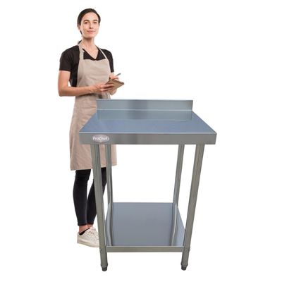 Imagen 2 del producto Meson muro 100% inoxidable 60x60x85(+6) cm