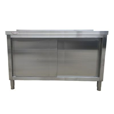 Mesón mural cerrado acero inoxidable 150x60 cm