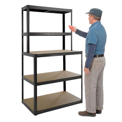 Mesón de Trabajo con Repisas Acero 100x60x180 cm.