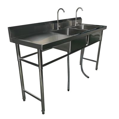 Imagen 2 del producto Lavafondos Doble Acero Inox. 175x60x90 cm. Secador izquierdo