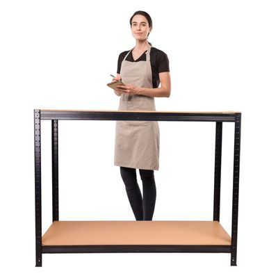 Imagen 2 del producto Mesón de Trabajo Acero y MDF 120x60x90 cm.