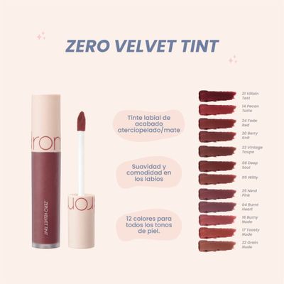 Imagen 2 del producto Tinte Labial Zero Velvet Tint Deep Soul 6 Romand