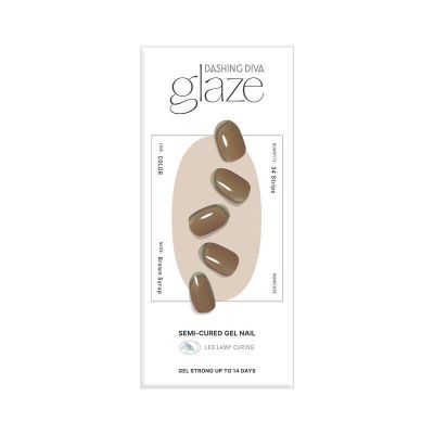 Uñas Postizas Glaze Semi-Cured Gel Nail: ZMC234N Brown Syrup
