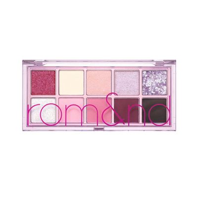 Paleta de sombras coreana con 10 tonos rosa