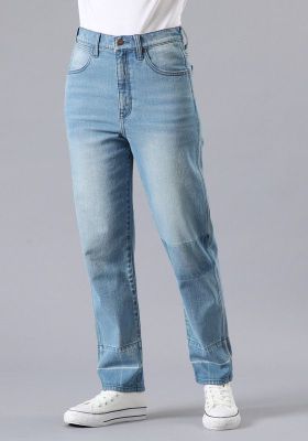 Jeans Tiro Alto Mom Fit Azul