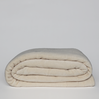 Set 2 frazadas 1,5 plaza polar microfibra color Camel