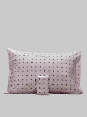 Set 2 fundas de almohadas americanas 100% algodón 200 hilos, color blanco / azul tamaño 50x70cm.