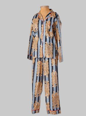 Pijama 2 piezas pantalón camisa estampado full color tiger black talla L