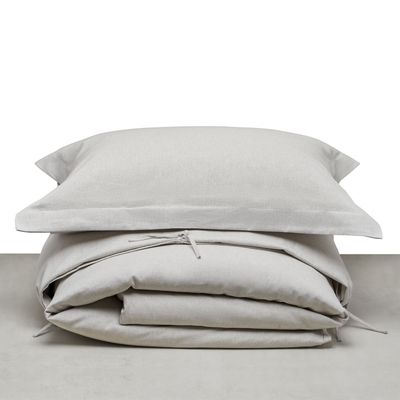 Funda de plumón Super King gris perla, 90% algodón - 10% poliéster