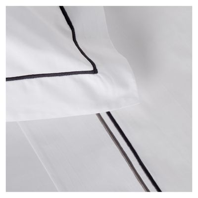 Imagen 2 del producto Juego sábanas King Premium 300 hilos 100% alg, doble festón acero/plata