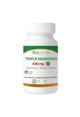 Imagen 1 del producto Triple Magnesio (Citrato, Taurato, Bisglicinato) B NATURE