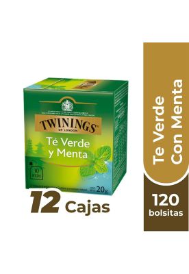 Twinings Té Te Verde Con Menta x120 Bolsitas
