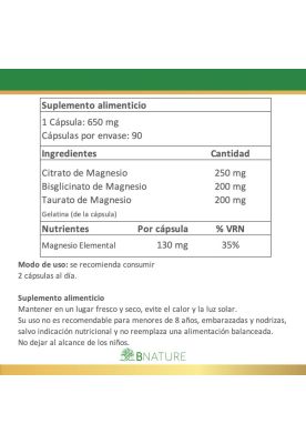 Imagen 2 del producto Triple Magnesio (Citrato + Bisglicinato + Taurato) 3 Meses