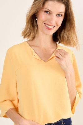 Imagen 2 del producto Blusa Escote V Naranjo Ma Griffe 14002126051131