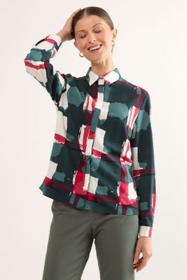 Blusas Manga Larga Verde Ma Griffe 14102225050217