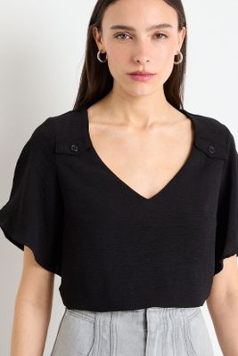 Polera Manga Corta Negro iO 14220225073102