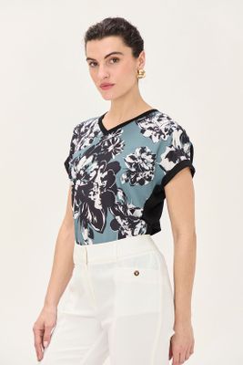 Imagen 2 del producto Polera Doble Tela Estampada verde Ma Griffe 14602224055107