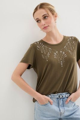 Imagen 2 del producto Polera Manga Corta Verde Oliva Ash 14207125013107