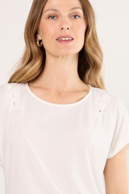 Imagen 2 del producto Polera Manga Corta Blanco Ma Griffe 14202225008101