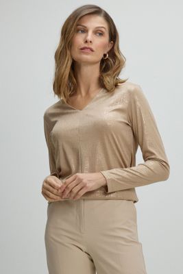 Polera Manga Larga Beige Ma Griffe 14202225002106