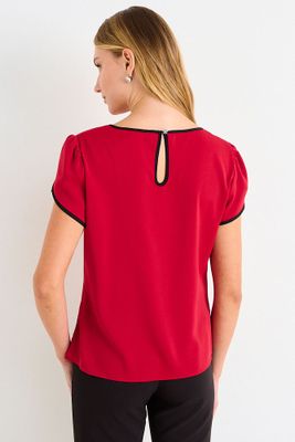 Imagen 2 del producto Blusa Lisa Manga Corta Rojo Ash 14007126059103