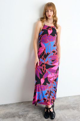 Vestido Fantasia Largo Azul iO 13520225056134