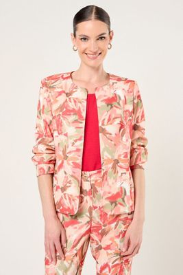 Blazer Estampado Abstracto Crudo Ma Griffe 16102126050105