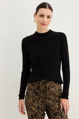 Tejido Cerrado Cuello Alto Negro 18102125004102
