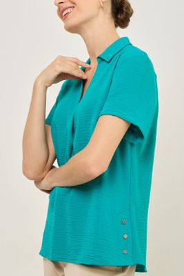 Imagen 2 del producto Blusa Manga Corta Verde Ma Griffe 14002125030217