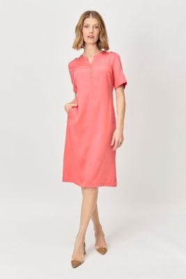 Vestido Tencel coral Ma Griffe 13002224055133