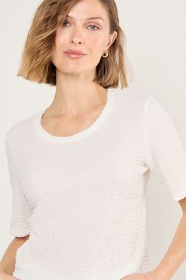 Imagen 2 del producto Polera Con Textura Arrugada Blanco Ma Griffe 14202225013101