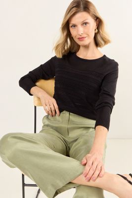 Tejido Cerrado Lurex Negro Ma Griffe 18102126050102