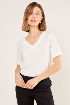 Polera Manga Corta Blanco Ma Griffe 14202225014101