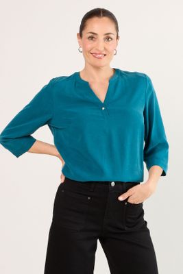 Blusas Manga Larga Petroleo Ma Griffe 14002225004537