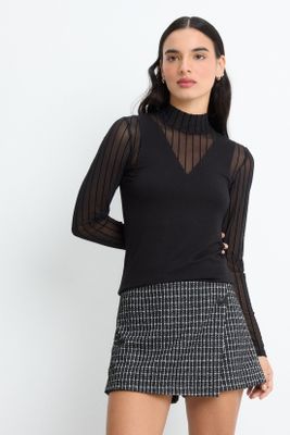 Polera Manga Larga Negro iO 14220225050102