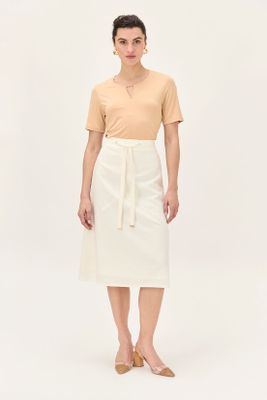 Falda Lino Evase Crudo Ma Griffe 12002224054105