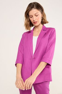 Blazer Liso Violeta Ma Griffe 16004225007641
