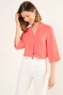 Imagen 2 del producto Blusa Cuello Mao Coral Ma Griffe 14002225011133
