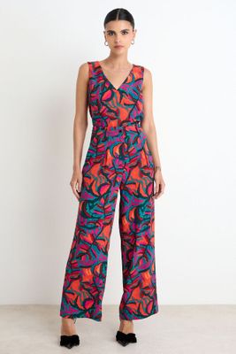 Pantalon Palazzo Fantasia Rojo Ash 11107225054103