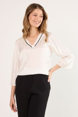 Blusas Manga Larga Crudo Ma Griffe 14002225055105