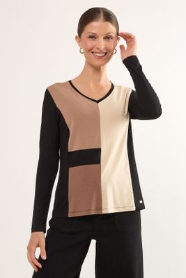 Polera Manga Larga Negro Ma Griffe 14302225053102