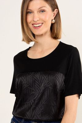 Polera Doble Tela Negro Ma Griffe 14202225057102