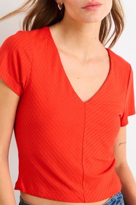 Imagen 2 del producto Polera Manga Corta Lisa Roja iO 14204225104116