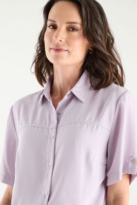 Imagen 2 del producto Blusa Camisera Manga Corta Lila Ma Griffe 14002125051211