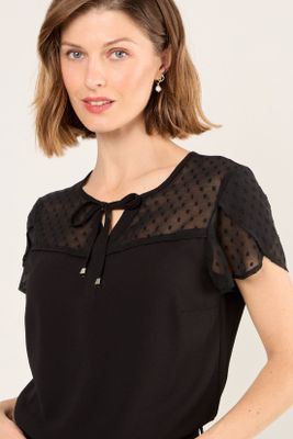 Imagen 2 del producto Blusa Lisa Negro Ma Griffe 14004225034102